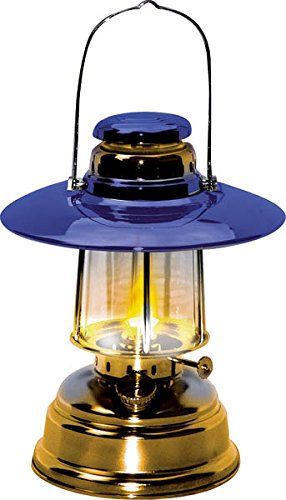 Petroleum Dochtlampe, hochglanz vernickelt, inkl. Reflektorschirm