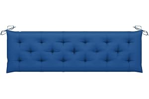 FIRBNUS Cojín para Banco de jardín Tela Azul 180x50x7 cm Cojines Exterior Colchoneta Banco Jardin Cojines Banco Exterior Cómodo Y Duradero para Usar En Exteriores Diseño Universal