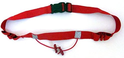 Running Race Number Belt- Marathon Triathlon Hydration 6x Gel Holders- 5 Colours Available (Red)