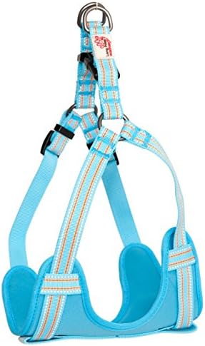 Long Paws Comfort Harness, Reflective, Padded Dog Harness, Large, Light Blue