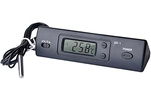 QOXEZY Thermomètre de voiture à écran LCD avec sonde externe pour surveillance de la température intérieure et extérieure