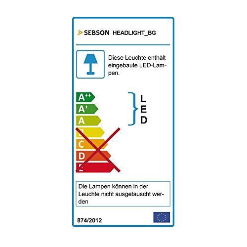 SEBSON LED Stirnlampe batteriebetrieben, 150lm, 4 Funktionen, Kopflampe, Stirnleuchte - 6