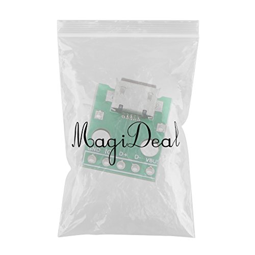 MagiDeal Micro-USB-Buchse Anschluss B Typ PCB-Konverter Zu Tauchen Adapter 5pin - 2