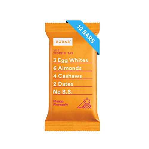 RXBAR - Boîte de barres protéinées, sans gluten, barres de véritable nourriture, 12 barres (Ananas à la mangue)