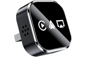 QAT 2026 Upgrade 3-in-1 Wireless CarPlay Adapter, Wired to Wireless Carplay Compatible with iPhone for CarPlay & AirPlay Screen Sharing, USB Plug and Play Car Multimedia Adapter (No Android Mirroring)