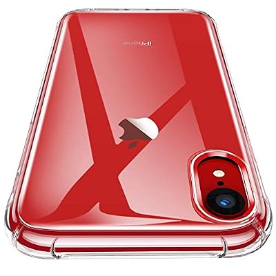 Garegce Coque iPhone XR Clair, Souple Clair TPU Silicone/Housse Bumper, [Cadeau Ecran en Verre Protecteur][Shock-Absorption] Anti-dérapante Cover iPhone XR(2018)-6.1"- Transparent