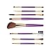 Segolike 8 Pieces Beauty Double-ended Makeup Brush Set Foundation Powder Eyeshadow Eyeliner Eyebrow Lip Cheek Blush Cosmetic Tools - purple RS.345.00