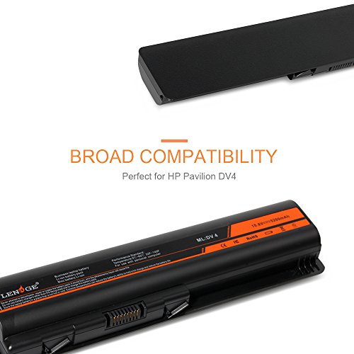LENOGE Hochleistung Neu Akku Li-ion Ersatz Laptop Batterie Für HP Pavilion DV4 DV4-1000, DV4-2000, DV5 DV5-1000, DV6 DV6-1000, DV6-2000 Serie, geeignet für 484170-001 HSTNN-LB72 - 2
