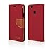 Produktbild Stylisches Bookstyle Handytasche Flip Case für "Huawei P9 Lite" Handy Schutz Hülle Etui Schale Cover Book Case rot-braun