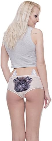 JYSPORT Cute Sexy Panties Briefs 3D Printing Animal Patterns Funny Panties Underpants Undies Knickers with Ears for Women Girls