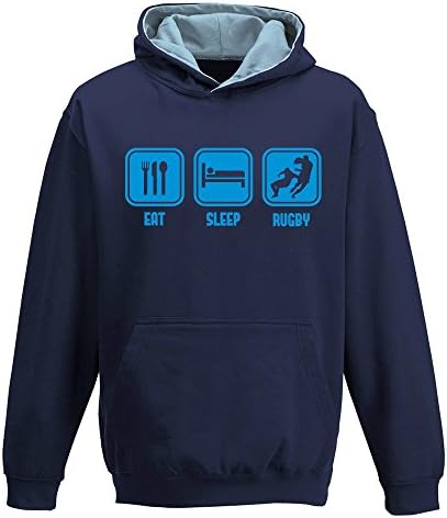 DavesDiscoEat Sleep Game, Two-Tone Hoody, Video Game, Xbox Gamer, Gaming, Funny, Childrens Kids Boys Girls Hoodie