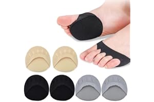 TOLENRE 3 Paires Coussinets Metatarsiens pour Femme, Coussinets pour Avant-Pied de Tissu en Nid D'abeille Respirant Absorbant la Transpiration pour Talon Haut, Soulager la Douleur Plantaire