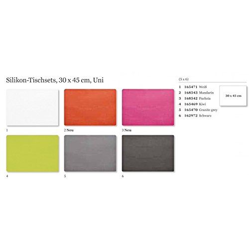 Duni Silikon Tischset schwarz 30×45 cm 6er Pck. (162972) - 2