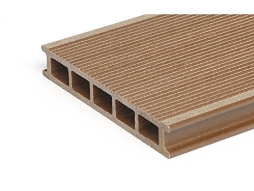 Preisvergleich Produktbild WPC Terrassendielen Diele Hohlkammer - Tropischbraun Terrasse Holz