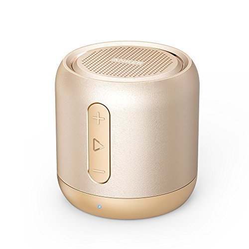 Anker SoundCore mini, altavoz bluetooth port&aacute;til compacto recargable con 15 horas de reproducci&oacute;n, radio FM, tarjetas micro SD y rango de conexi&oacute;n de 20 metros