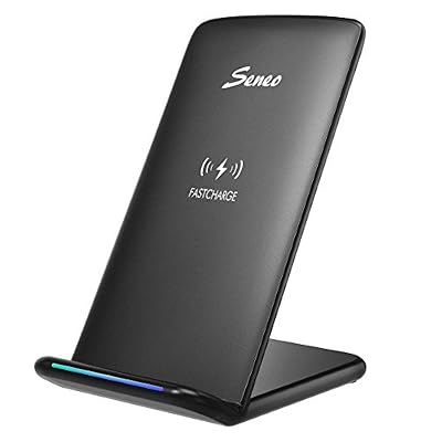 Seneo Qi Chargeur Sans Fil Rapide, Seneo Chargeur à Induction Intelligent Support de Charge pour Galaxy S8/S8 Plus/S7/S7 Edge/S6, S6 Edge+,Galaxy Note 5 et plus