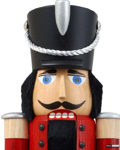 Nussknacker „Husar“ ca. 28 cm Esche lasiert rot - 3