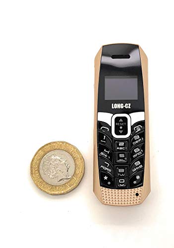 kleinstes Cellulare der Welt Long della CZ T3 Mini Cellulare (7* 2.3* 1.2 cm, 24 G) più piccolo il cellulare 2 G GSM RETE MICRO SIM CARD Bluetooth 3.0 Voice Changer 500 mAh lungo standby (nero)