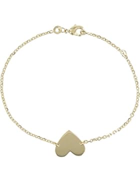 Schmuck Les Poulettes - Gold überzogener Herz Armband - verstellbare Kette