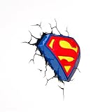 DC Comics Superman Logo Wandlampe 3D Light FX LED Kinderlampe -Nachtlicht für kinder mit automatische Abschaltung und wandaufkleber - 6