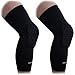 Produktbild COOLOMG Kniebandagen Sport Knieschoner mit Schwammpads Anti Rutsh Crash Vermeidung für Damen Herren Kinder 1 Paar Schwarz XS