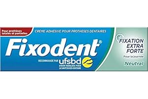 Fixodent Fixation Extra Forte Pour la Journée Neutral 47g (lot de 3