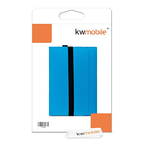 kwmobile Laptoptasche Filz Sleeve für 11″ 11,6″ Laptop / Tablet – Notebook Tasche Schutzhülle Laptop Case Hülle in Blau mit Innentaschen Innenmaße: ca. 31,5 x 25 cm - 7