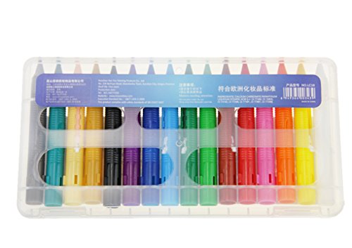 16 Farben Körpermalfarbe Schminkasten Körperfarbe Set für Halloween Karneval Maskenspiel Make Up Schminke Palette Gesichtsfarbe Bodypaint Bodypainting - 2