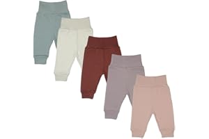 MEA BABY Unisex Baby Hose aus 100% Baumwolle im 5er Pack/Pumphose. Babyhose für Jungen Baby Hose für Mädchen, Schlupfhose