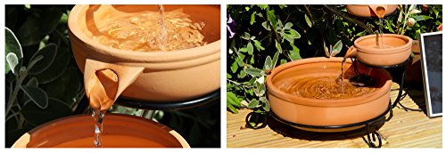 Terracotta-Kaskadenbrunnen – solarbetrieben - 5