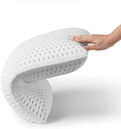 Latex Pillow, Bread Shape Soft Moderate, Dust Mite Resistant and Hypoallergenic