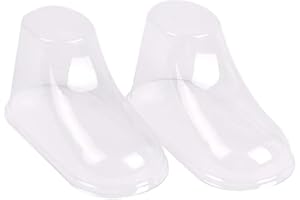 FSSTUD - 50 supporti per piedi di bambino, in plastica trasparente, supporto per scarpette, scarpe e calzini, 9 cm