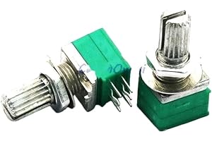 5 st/parti RK097G 50K enkellänkad potentiometer B50K med en strömbrytare ljud 6 stift skaft 15 mm krafttätningspotentiometer