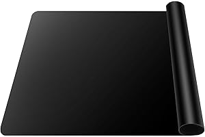 ZYLUNIY Tapetes de Silicona 70x50 cm, Tapete Silicona para Resina Epoxi, para manualidades, arte de arena, pintura, resina, joyería hecha a mano, dibujo, alfombrilla de mesa multiusos con (Negro)