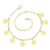 ♡Material: Chapado en Oro Daesar Tobillera Mujer Tobillera Oro Pulsera Tobillera Mujer Chapado en Oro Tobillera Mujer Tobillera Cadena Flor