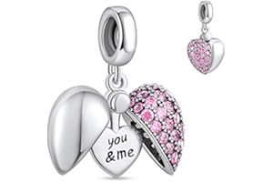 NINGAN Pendente in argento 925 ‘i love you’apri il tuo cuore beading adatto per il regalo della collana del braccialetto delle donne