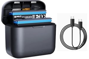 HESUPY Fast Battery Charging Case Box for Insta360 ONE X2, Portable Battery Charging Storage Station with SD Card Slots and USB Type-C Cable