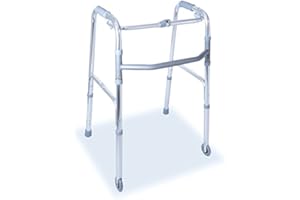 PRAXIS MEDICAL NETWORK DEAMBULATORE PIEGHEVOLE 2 RUOTE FISSE DA MM. 80 + 2 PUNTALI - Conforme alla normativa CE