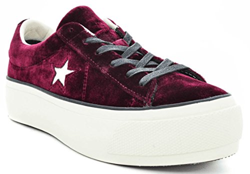 converse one star velvet platform
