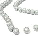 Produktbild 50 pcs 8 mm strukturiertem Glas Perlen – Moon Effekt Oberfläche – kb0730/8 mm silber grau