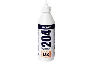 POINT Wood glue - D3-PVA extra strong adhesive 200 ml - moisture resistant for furniture, hardwood, plywood - transparent wit