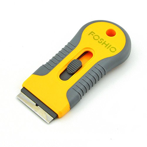 FOSHIO Plastic Retractable Rasierklinge Schaber für Glas Kleber Entferner mit 10 Stück Extra Ersatz Klingen, Profi Fenster Tint Vinyl Wrapping Tools - 7