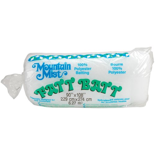 Mountain Mist 100% algodón Fatt Batt poliéster edredón Batting-Queen tamaño
