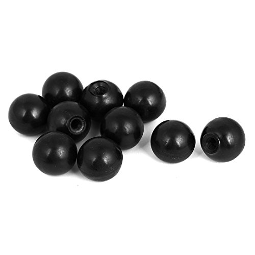 Preisvergleich Produktbild Sourcingmap® M6 Innengewinde-Maschine Kunststoff Ball Knob Griff Schwarz 100