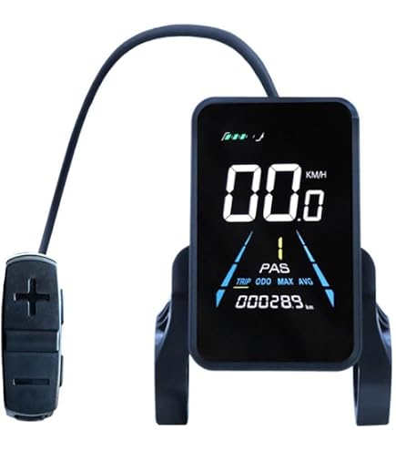 Écran LCD Geroosaty M5 Pour Vélo Électrique 24V 36V 48V 60V - Affichage Vitesse, Batterie, Kilométrage - 6 Broches