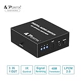 【Verlustfreie Signalübertragung】 Übertragungsdistanz bis zu 40 m über Glasfaserkabel mit Verlusten von weniger als 0,2 dB / m, Abtastfrequenz bis 96 KHz. Eingebautes automatisches Balance-System, machen die Signalübertragung glatt und stabil. Eingebaute elektrostatische ESD-Schutzschaltung, Rundumschutzsystem-Sicherheit.