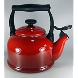 Le Creuset - Pava Tetera Modelo Tradición, color Cereza de Acero Inoxidable