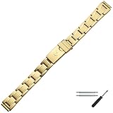 MARBURGER Uhrenarmband 12mm Edelstahl Gold - Uhrband Set 83102040020