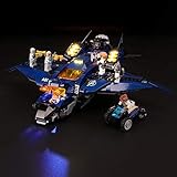 BRIKSMAX Kit de LED pour Lego Marvel Super Heroes Le Combat Ultime avec Le Quinjet des Avengers, Compatible avec la Maquette Lego 76126, La Maquette de Construction n'est Pas Incluse