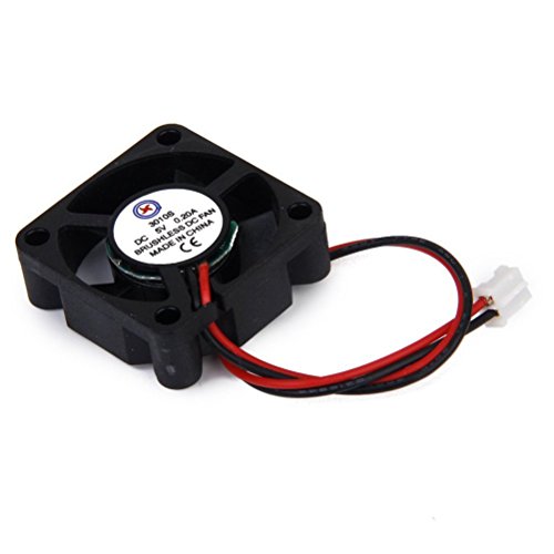 UEETEK DC 5V 4010 40x40x10mm 2 Fasern Kühlventilator Schwarz für PC Schutzhülle Cooler